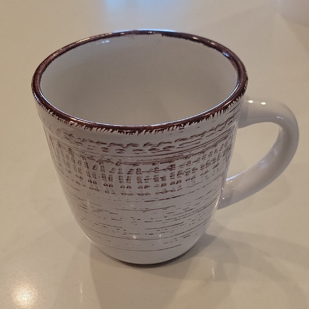 Calabria Rustic White Ceramic Mug